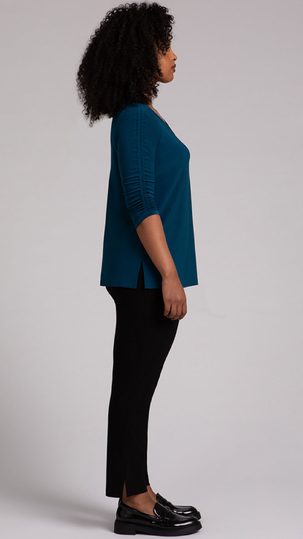 Revelry Top with Ruched Sleeve