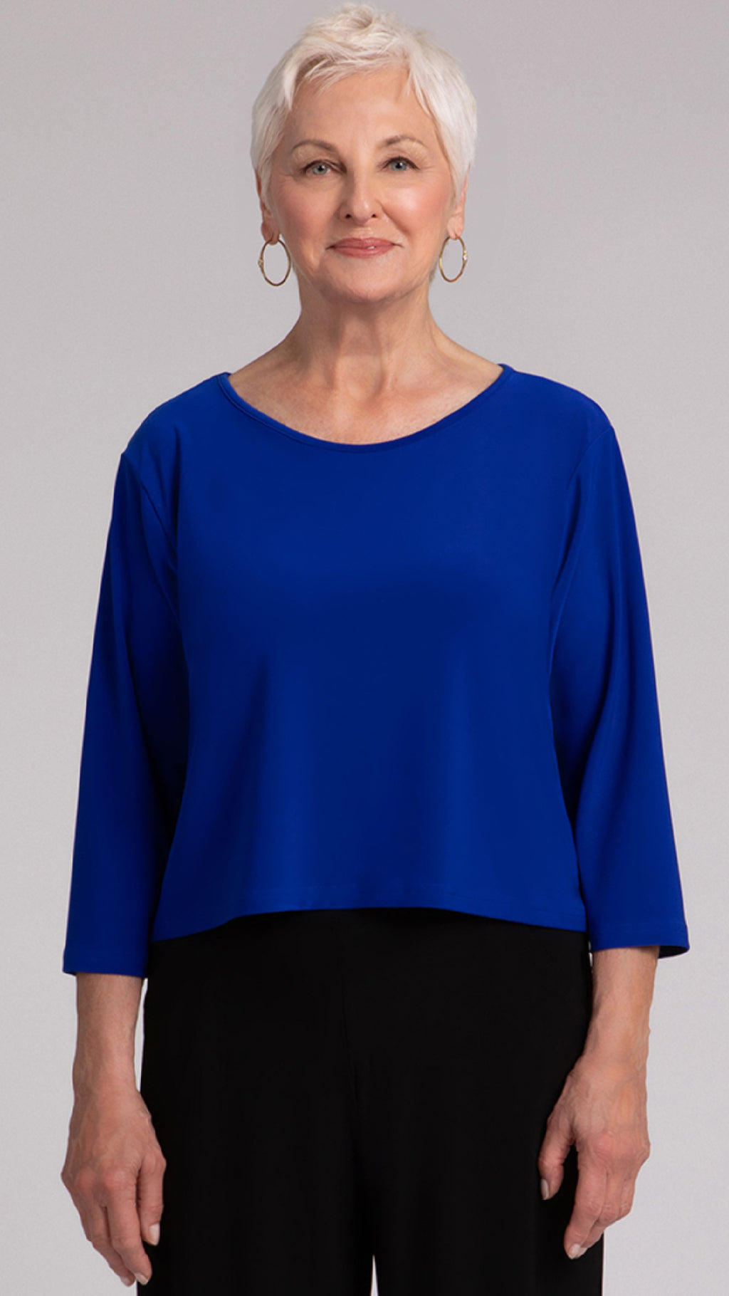 Go To Cropped T, 3/4 Sleeve-Solids (Selected Colours on Sale)