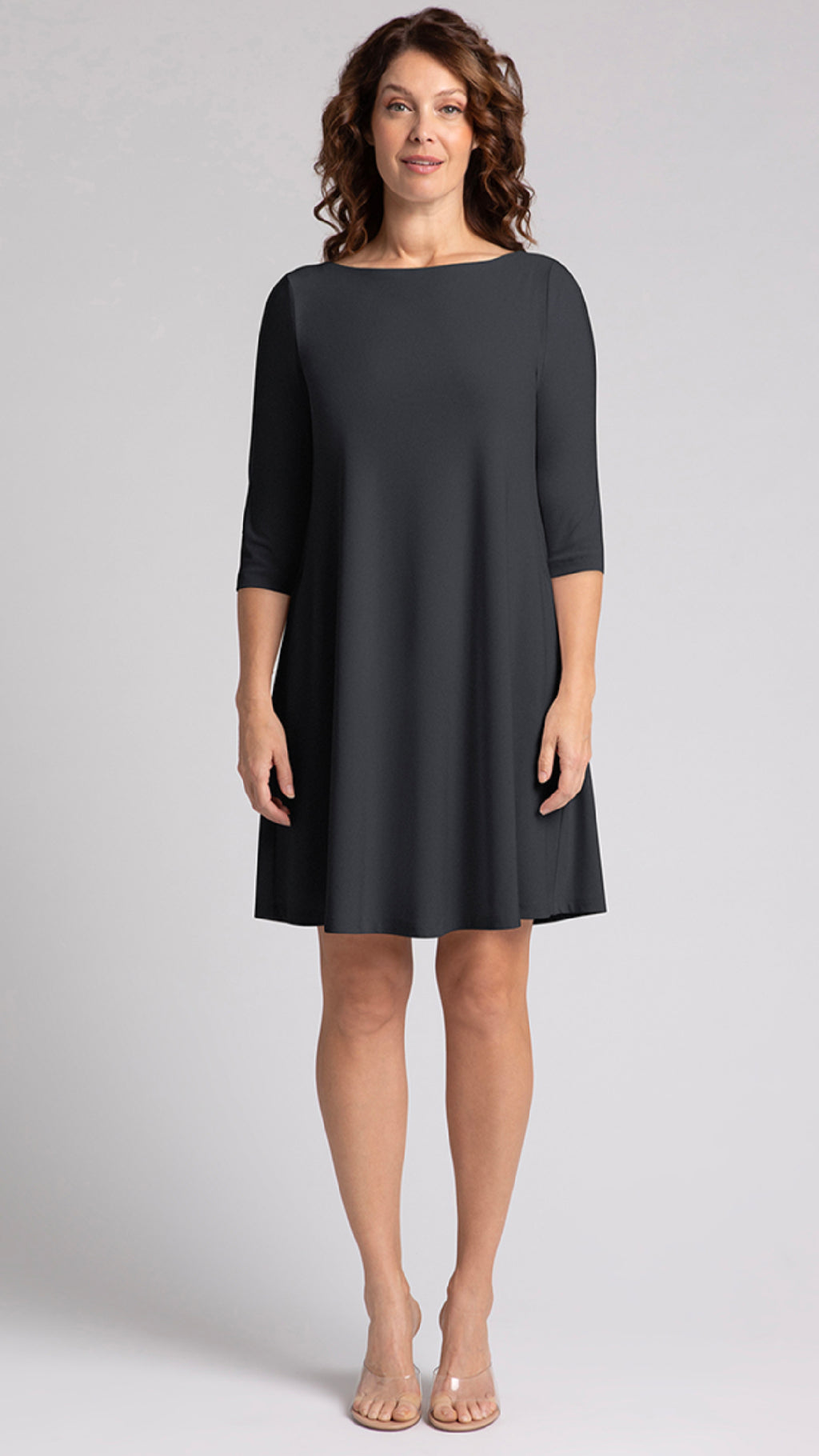 Nu Trapeze Dress, 3/4 Sleeve