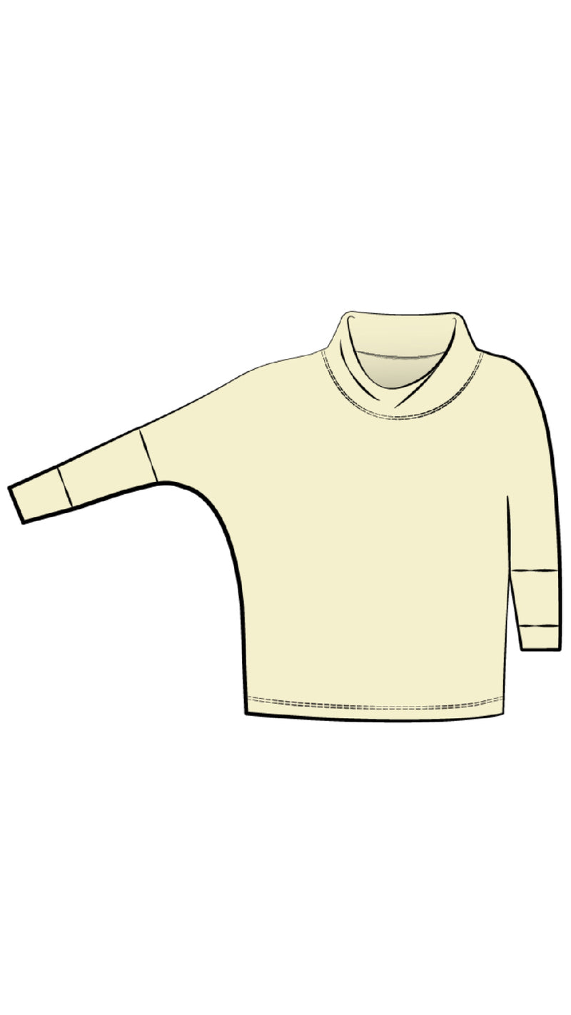 Slouch Sweat Shirt No Ties, 3/4 Sleeve (selected colours on sale)