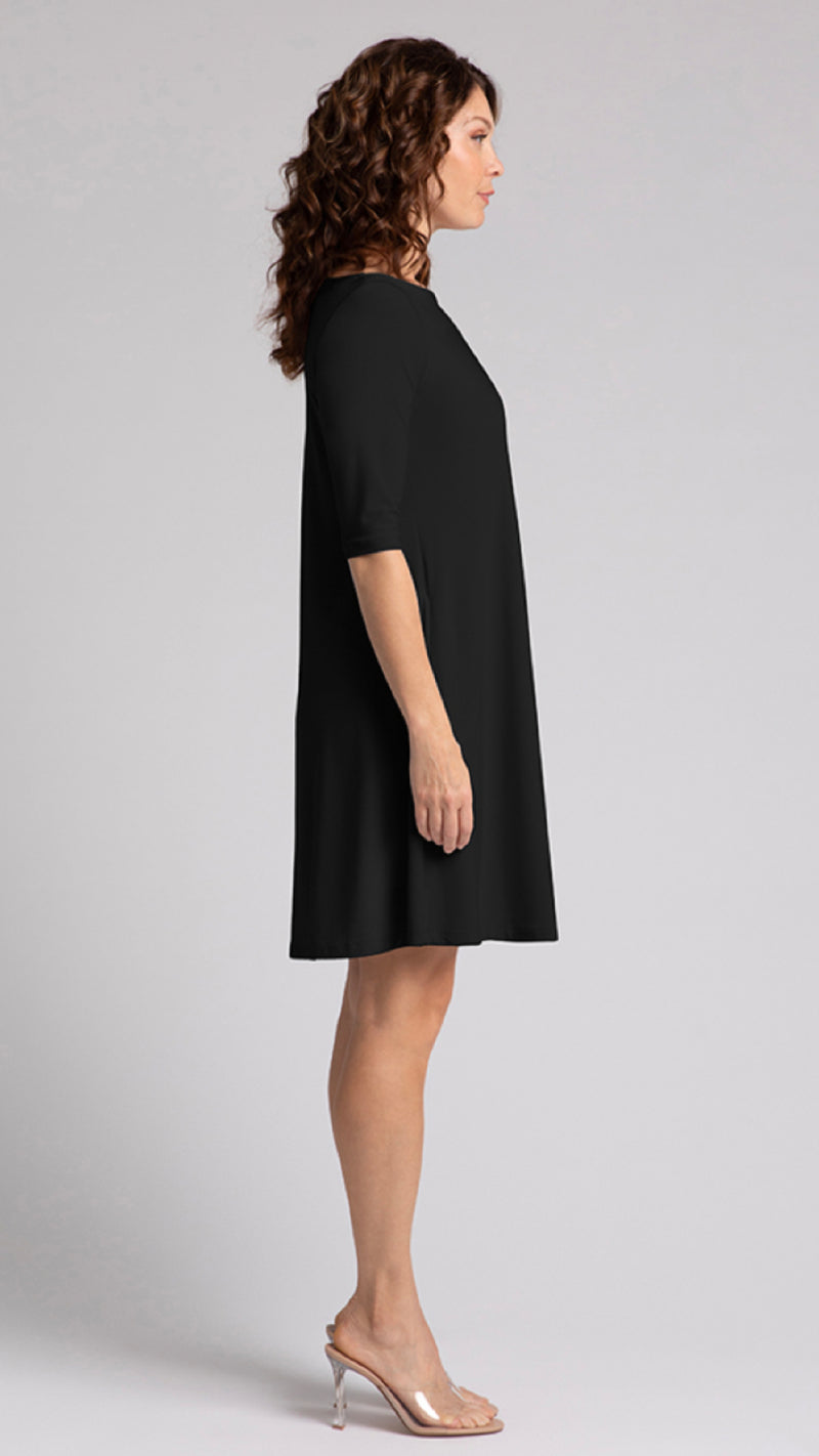 Nu Trapeze Dress, Elbow Sleeve