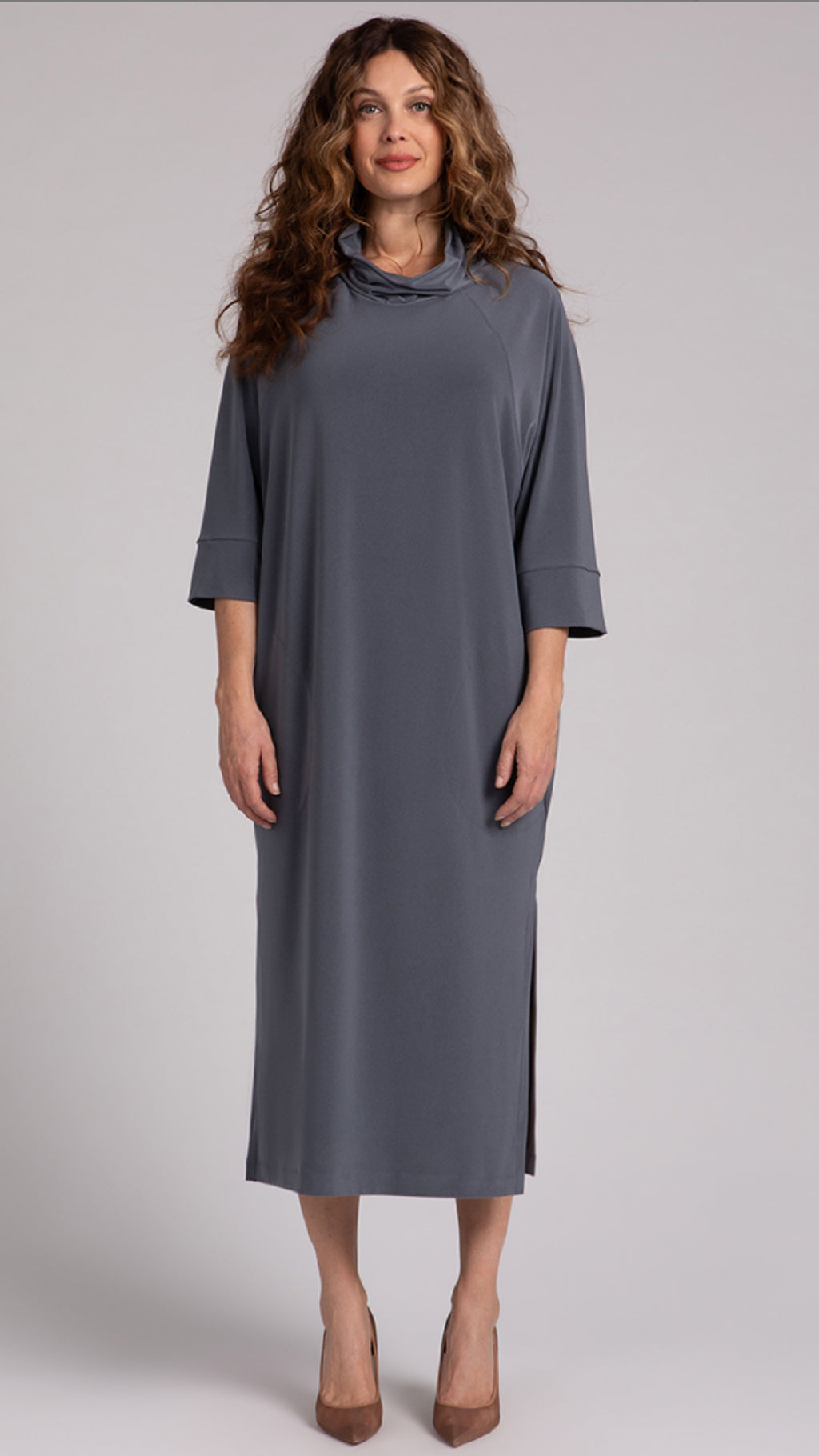 Cozy Raglan Funnel Neck Dress (Sale)