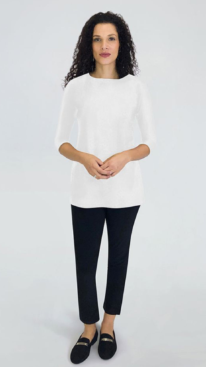 Nu Ideal Tunic 3/4 Sleeve-Solid Colors