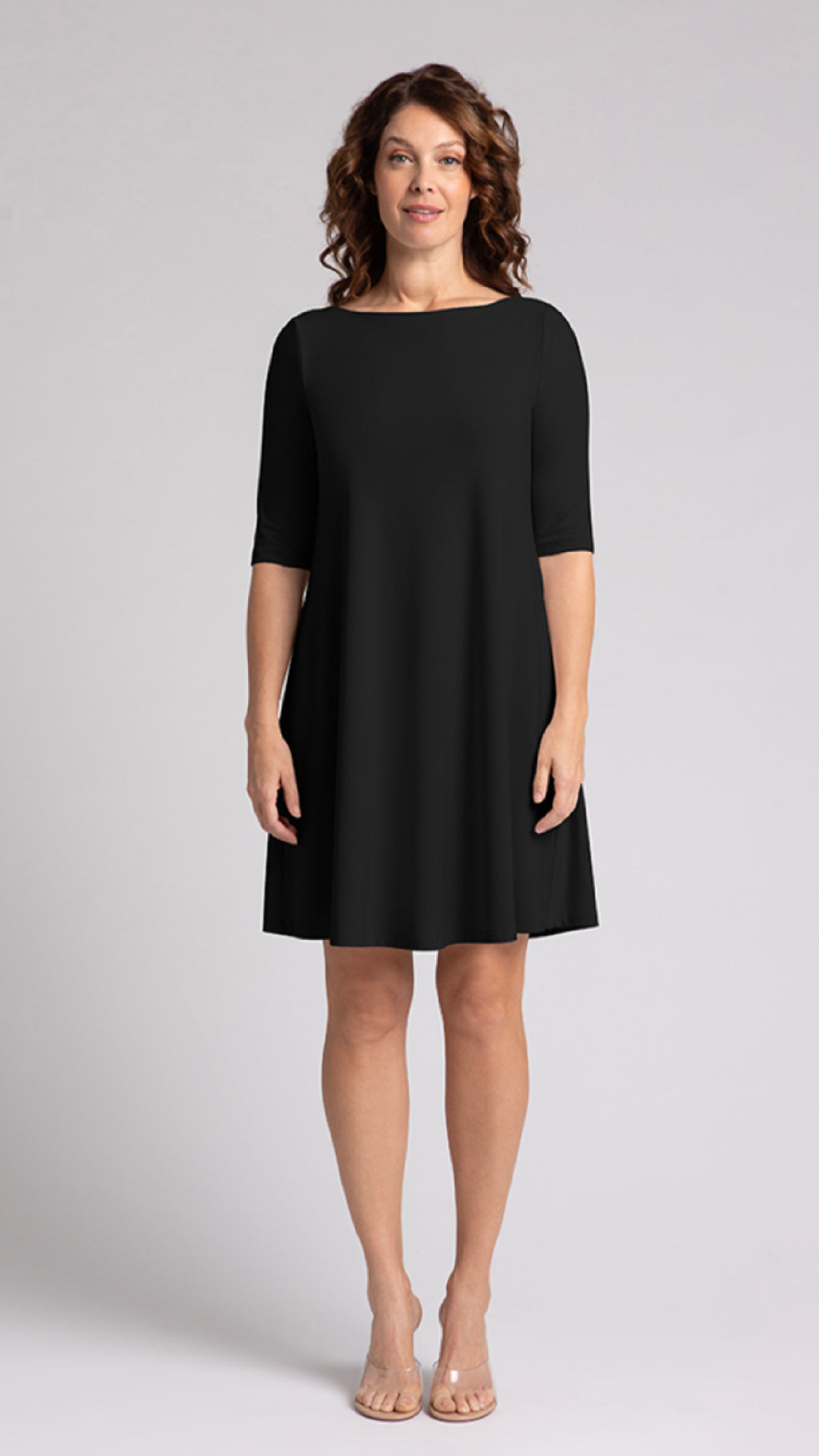 Nu Trapeze Dress, Elbow Sleeve