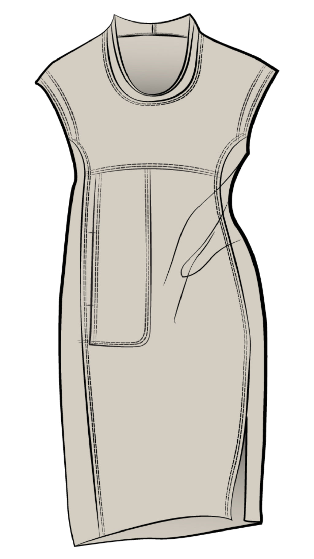 Splice Pocket Dress