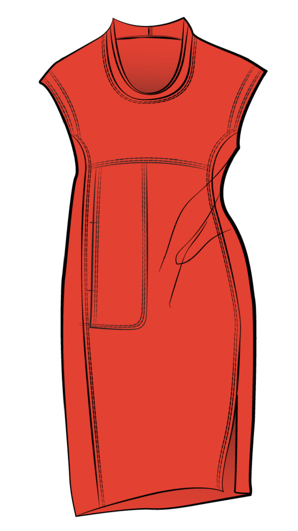 Splice Pocket Dress