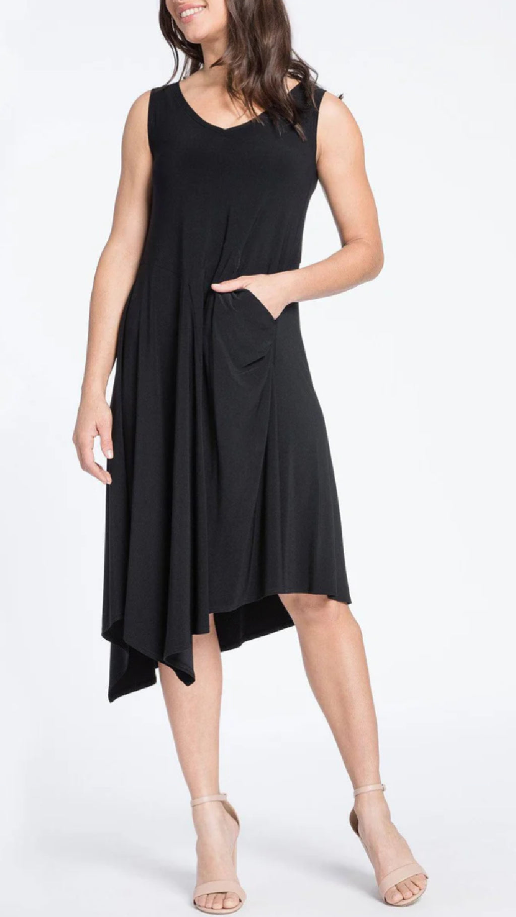 Sleeveless Slant Pocket Dress (Sale)