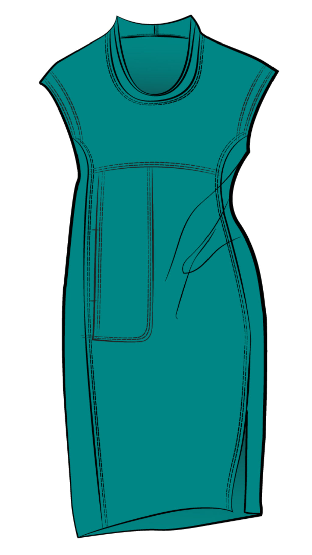 Splice Pocket Dress