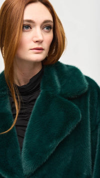 Joseph Ribkoff Faux Fur Straight Coat (selected colours on sale)