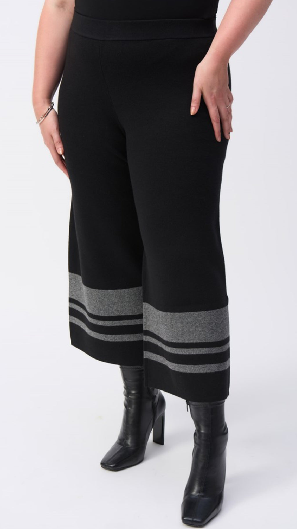 Joseph Ribkoff Jacquard Sweater Knit Culotte Pants (Sale)