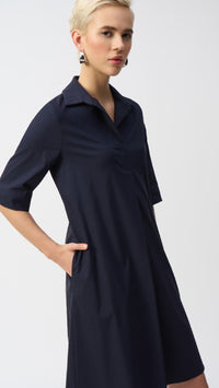 Joseph Ribkoff Stretch Poplin Trapeze Dress