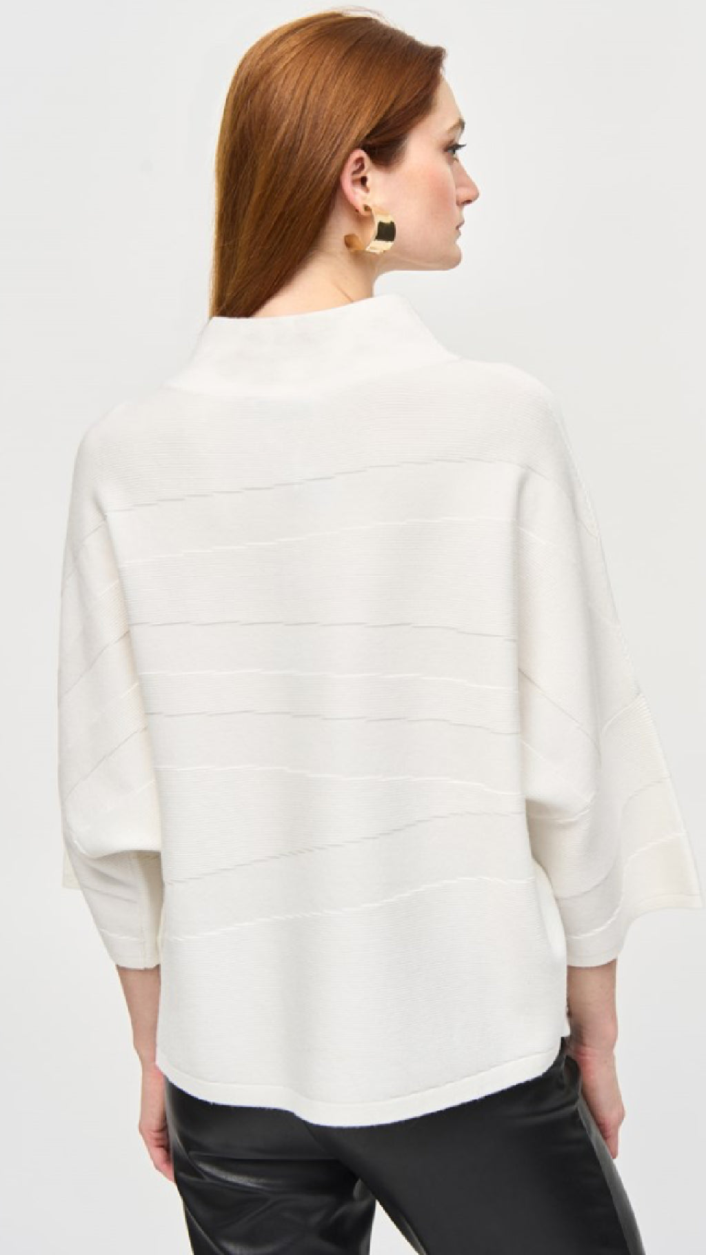 Joseph Ribkoff Sweater Knit Mock Neck Boxy Top (Selected Color on Sale)