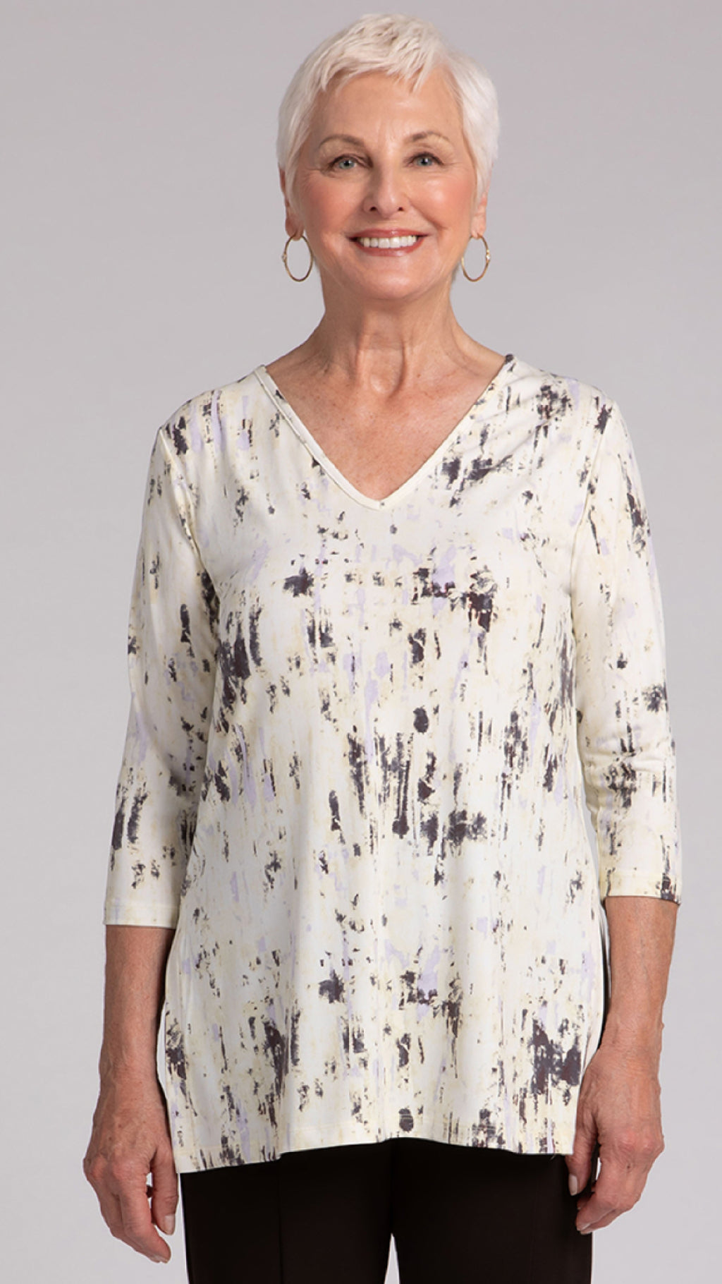 Nu Ideal V-Neck Tunic, Print