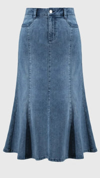 Joseph Ribkoff Stretch Denim Trumpet Skirt