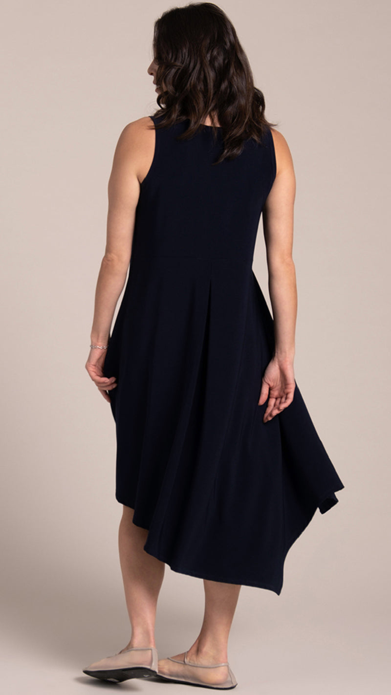 Sleeveless Slant Pocket Dress