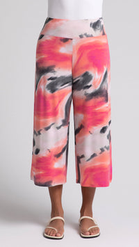 Side Slit Wide Capri-Marble Print (Sale)