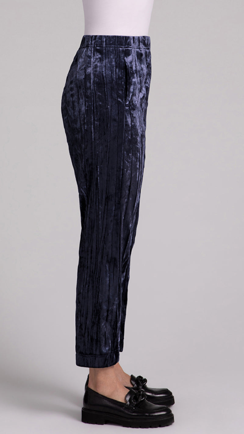 Half Cuff Jogger Pant, Crinkle Velvet