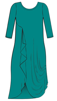 Drama Dress, 3/4 sleeve (Selected Colours on Sale)