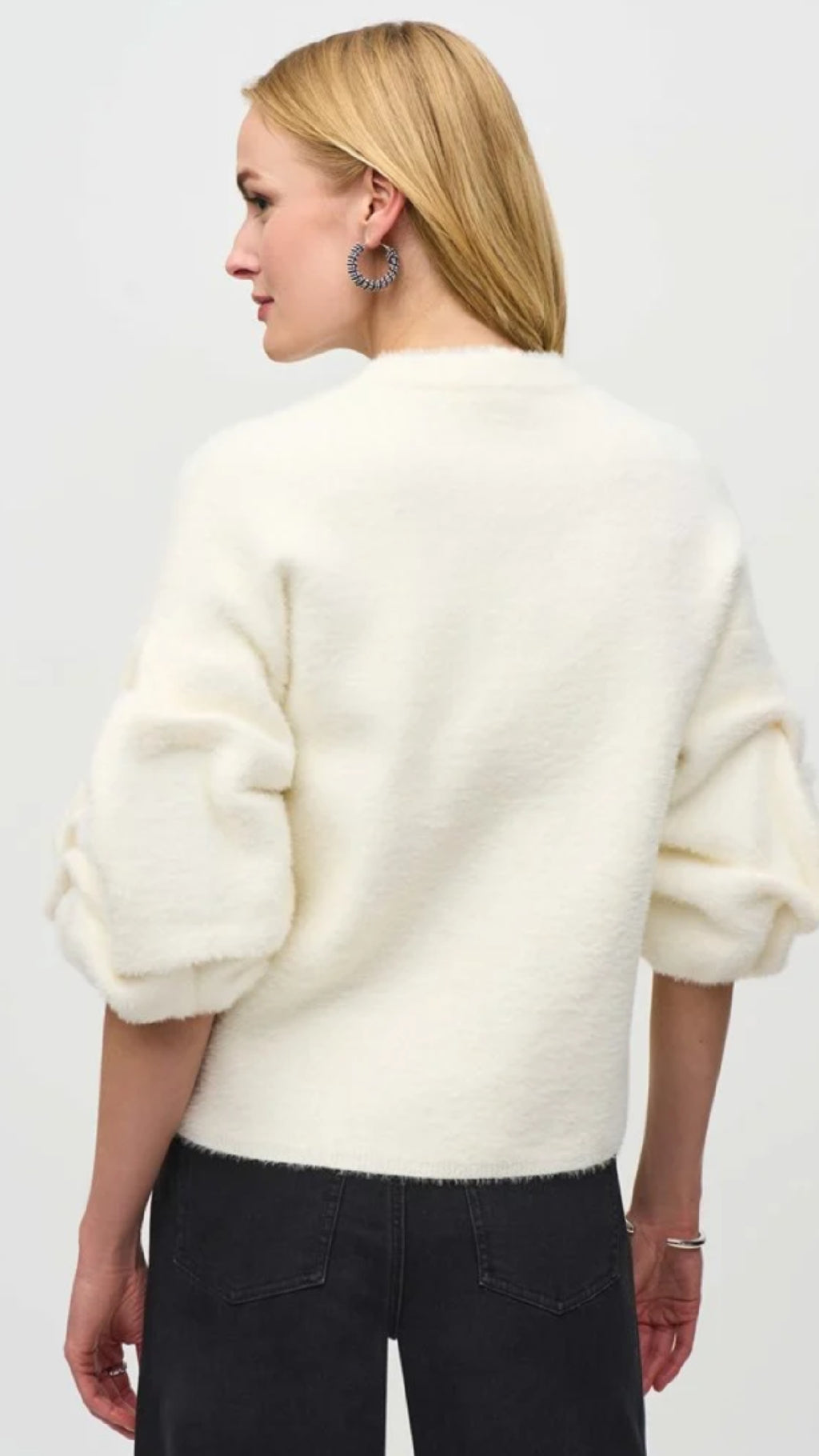 Sweater Knit Puff Sleeve Jacket (Sale)