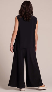 Flounce Muscle Top with Drop Hem