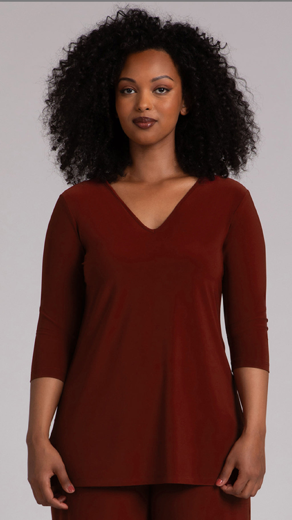 Nu Ideal V-Neck Tunic-Solid Colours (selected colours on sale)