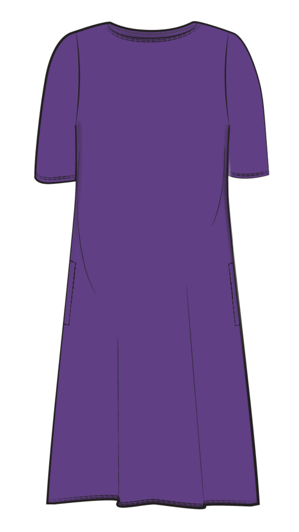 Nu Trapeze Dress, Elbow Sleeve (Con’t…)