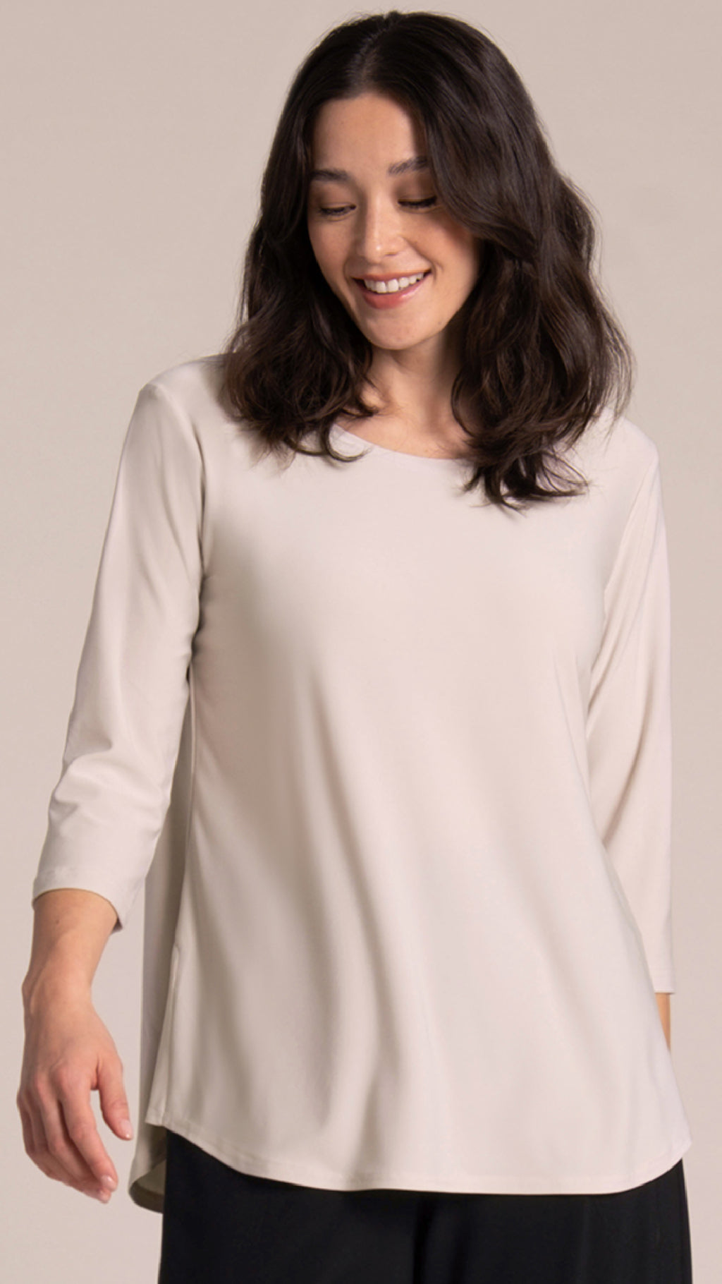 Go To Classic T-Relax, 3/4 Sleeve-Solid Colours