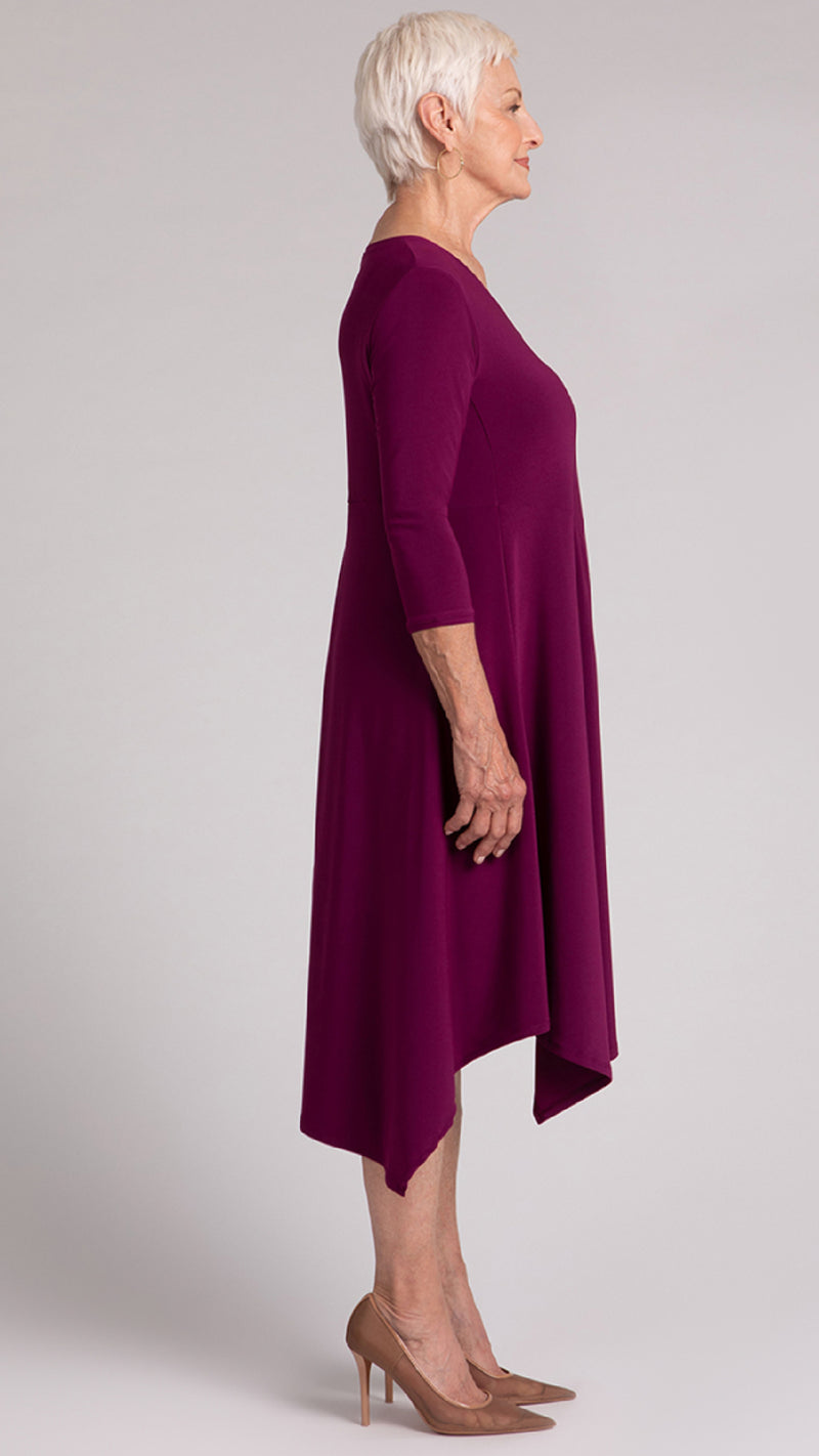 Slant Pocket Dress, 3/4 Sleeve