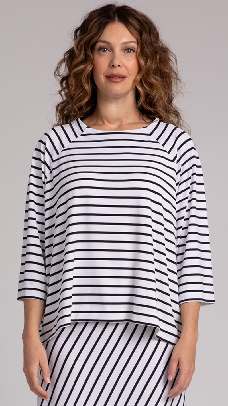 Breezy Raglan Top, H Print