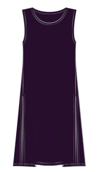 Sleeveless High Slit Over Under