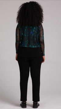 Mesh Go To Cropped T, Long Sleeve-Print