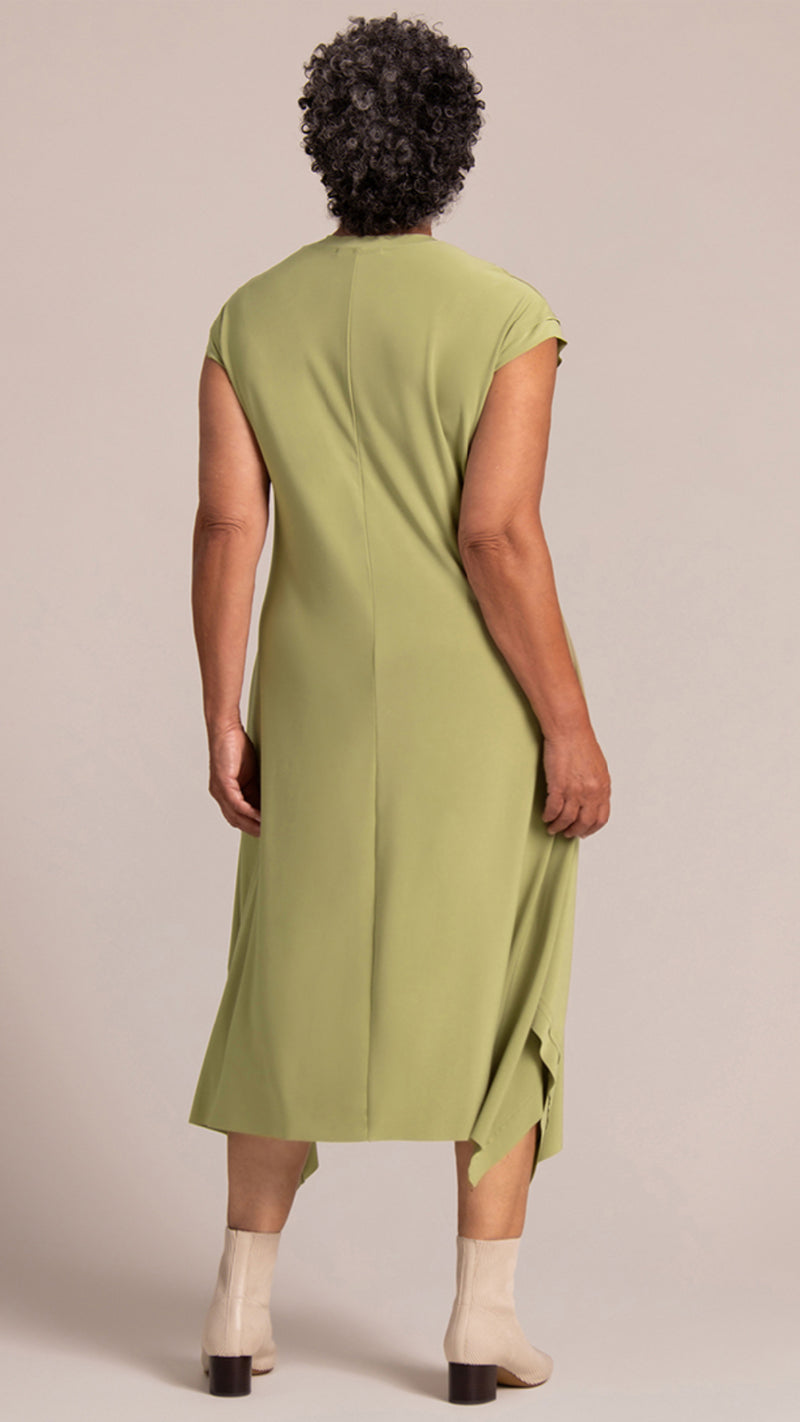 Splice V-Neck Dress, Cap Sleeve (Con’t…)