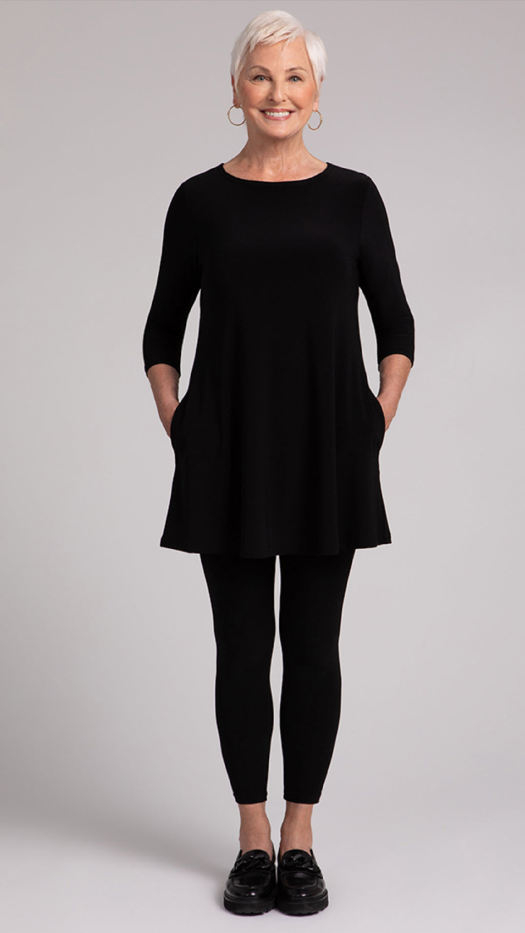 Trapeze Tunic, 3/4 Sleeve (selected colors on sale)