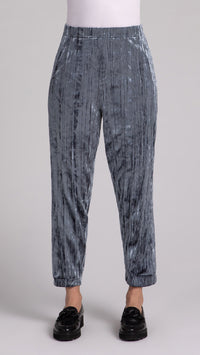 Half Cuff Jogger Pant, Crinkle Velvet