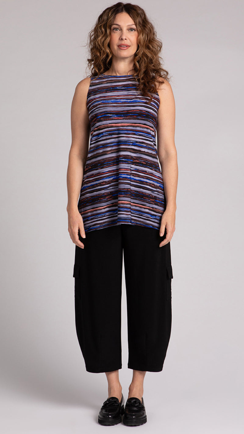 Sleeveless Nu Ideal Tunic-Elemental Stripes