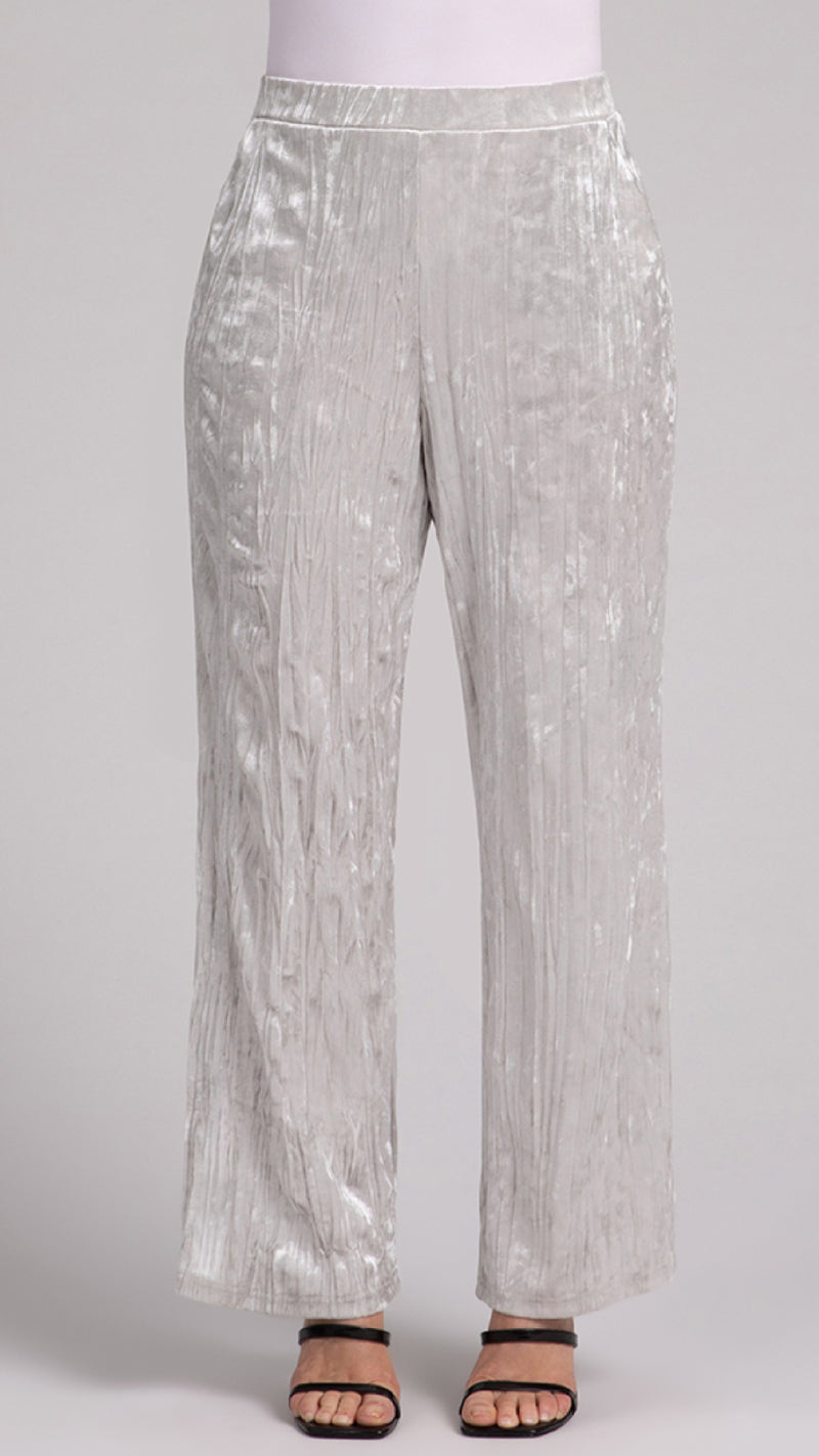 Straight Leg Pant, Crinkle Velvet